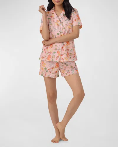 Bedhead Pajamas Printed Organic Cotton Poplin Shorty Pajama Set In Charming Charleston