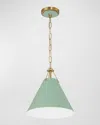 Crystorama Xavier 1-light Pendant Light In Vibrant Gold  Green