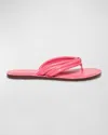 Bernardo Miami Leather Slide Sandals In Peony Antique Calf