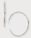Ippolita Large Squiggle Hoop Earrings In Sterling Silver In Metallic