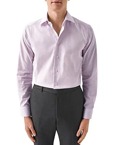 Eton Contemporary Fit Twill Shirt In Pink Red