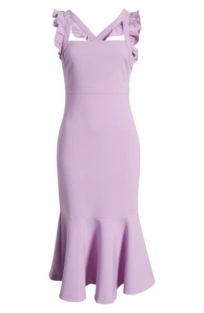 Likely Hara Midi Dress In Sheer Lilac
