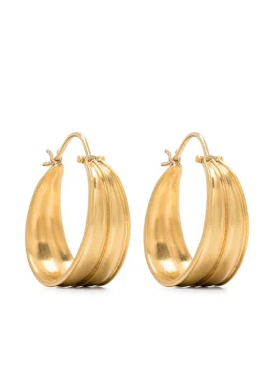 Prounis 22kt Yellow Gold Laurel Hoop Earrings