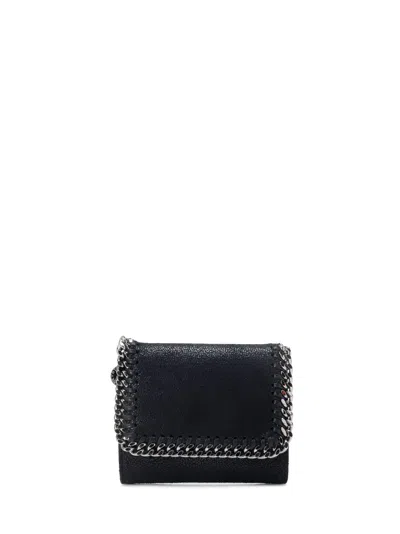 Stella Mccartney Falabella Tri-fold Wallet In Black