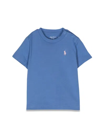 Ralph Lauren Babies' Polo Pony Cotton T-shirt In Blue