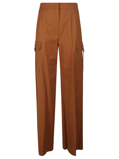 Max Mara Edda Hose Mit Logo-stickerei In Cuoio