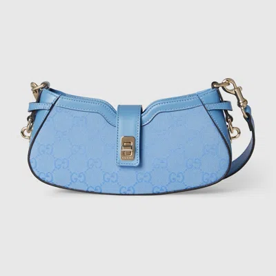 Gucci Moon Side Mini-schultertasche In Blue