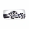 GUCCI Breaking Waves Stone Band Ring
