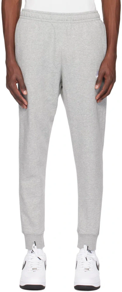 Nike Club Cuffed Sweatpants In Gray