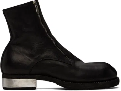 Guidi Leather Ankle Boots In Black