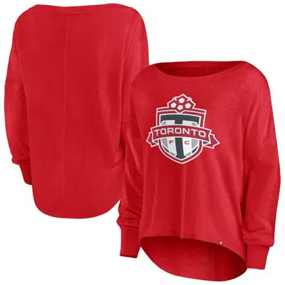 Fanatics Branded Red Toronto Fc Fundamentals Carver Slub Long Sleeve T-shirt