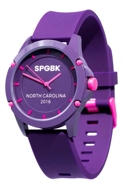 Spgbk Watches Montclair Silicone Strap Watch, 44mm In Purple/ Pink