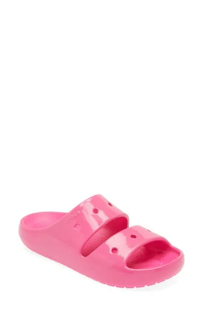 Crocs Classic 206761-6vz Unisex Hyper Pink Comfort Slip-on Slide Sandals Cro123