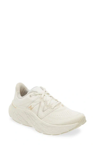 New Balance Fresh Foam X More V4 Running Shoe In Beige/white/brown