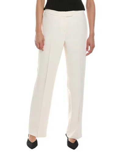 Anne Klein Fly Front Extend Tab Trouser In White