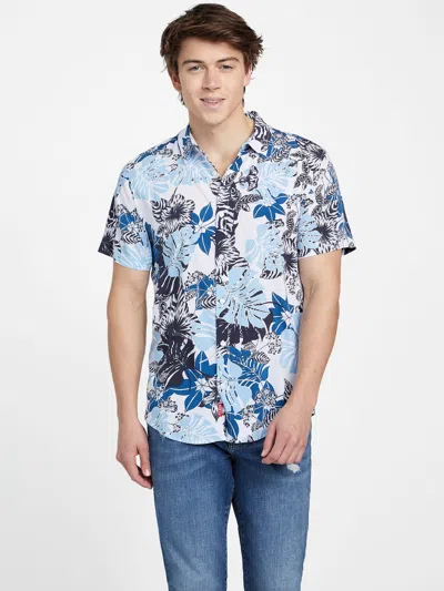 Guess Factory Brink Printed Shirt In White