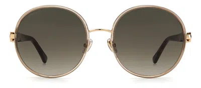 Jimmy Choo Pam/s Ha 001q Oversized Round Sunglasses In Green