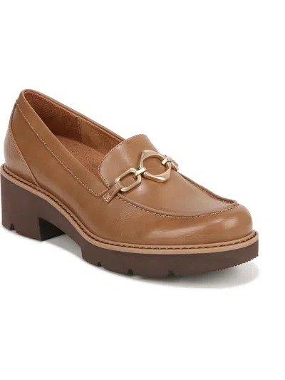 Naturalizer Cabaret-o Womens Lugged Sole Slip-on Loafers In Brown