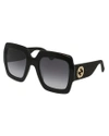 GUCCI GLITTERED SQUARE GG SUNGLASSES,PROD131060240