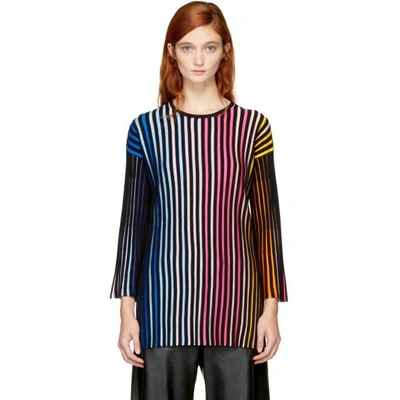 Kenzo Ribbed Cotton-blend Sweater In Multicolor