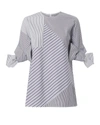 VICTORIA VICTORIA BECKHAM Bow Sleeve Stripe Top,TPVV081PAW17