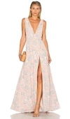 LOVERS & FRIENDS LOVERS + FRIENDS LEAH GOWN IN FLORAL,LOVF-WD669