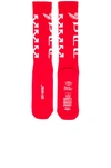 OFF-WHITE PARACHUTE SOCKS IN RED.,OMRA001F171201292001