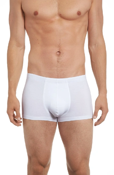 Hanro Superior Mercerised Stretch-cotton Boxer Briefs In White