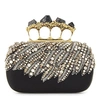 Alexander Mcqueen Eagle Wing Knuckle Box Clutch - Black In Black