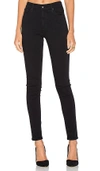 Ag Farrah Skinny Skinny High-rise Velvet Jeans In Super Black