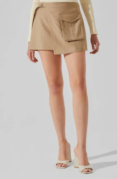 Astr The Label Brylee Wrap Skirt In Taupe