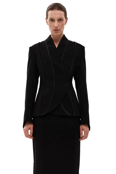 Gasanova Jacket Without Lapel In Black