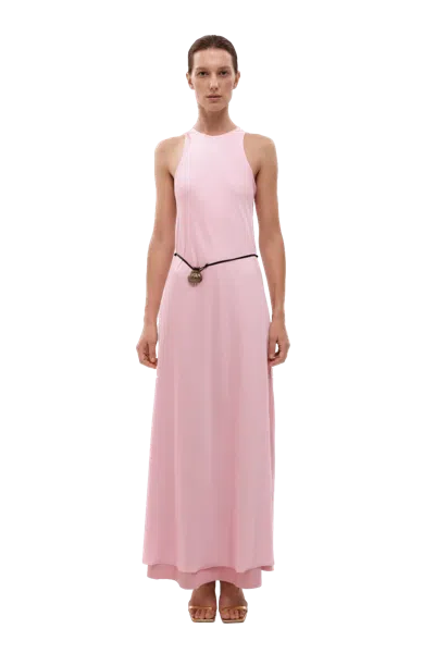 Gasanova Silk Maxi Dress In Pink