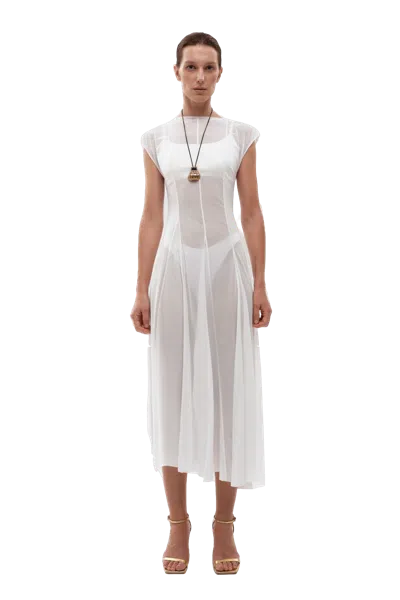 Gasanova Asymmetrical Dress In White