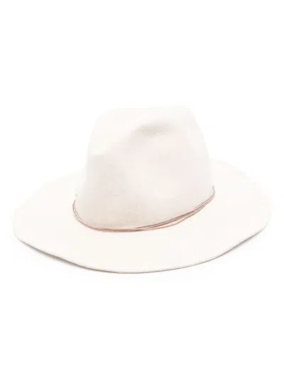 Borsalino Felted Fedora Hat In Beige