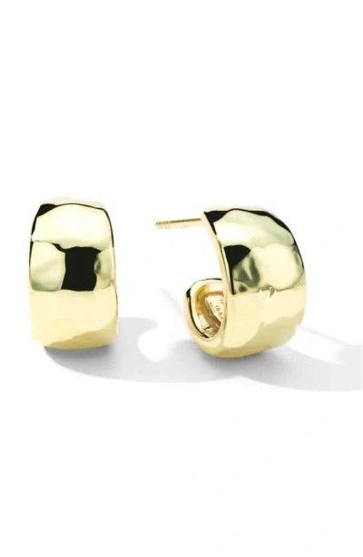 Ippolita Classico Huggie Hammered Hoop Earrings In 18k Gold