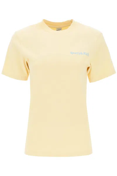 Sporty And Rich Sporty Rich 'health Is Wealth' T Shirt In Yellow