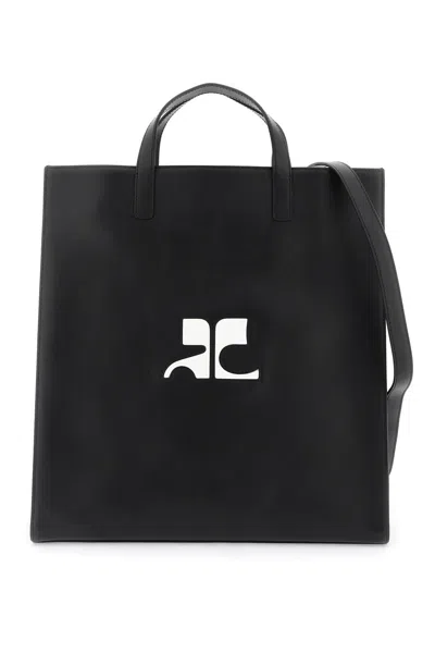 Courrèges Heritage Tote Bag In Black