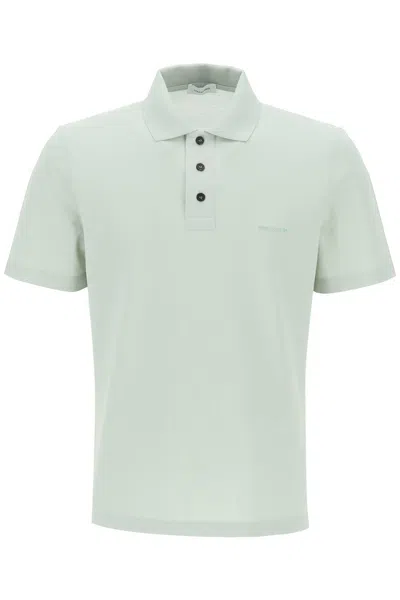 Ferragamo Logo-embroidered Polo Shirt In Green