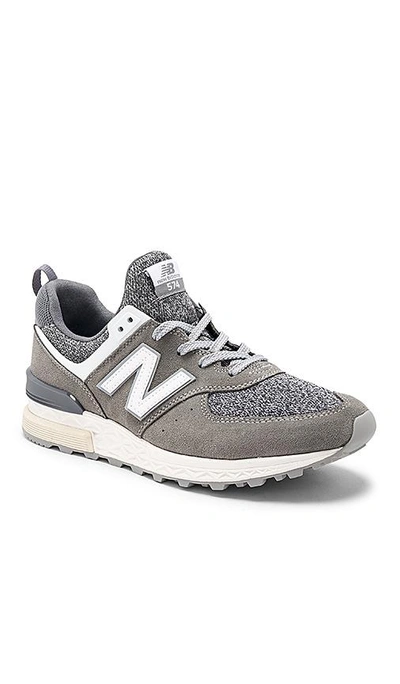 New Balance Men's 574 Fresh Foam Casual Sneakers From Finish Line In Grey/white