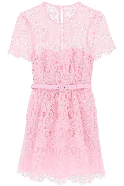 Self-portrait Sleeveless Floral Lace She In Pink