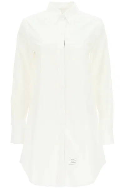 Thom Browne Long Cut Classic Shirt In White