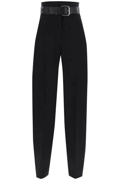 Alexander Wang Pants With Integrated Belt In Black