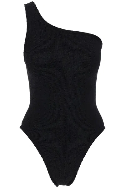Hunza G Nancy One-shoulder Swimsuit In Black