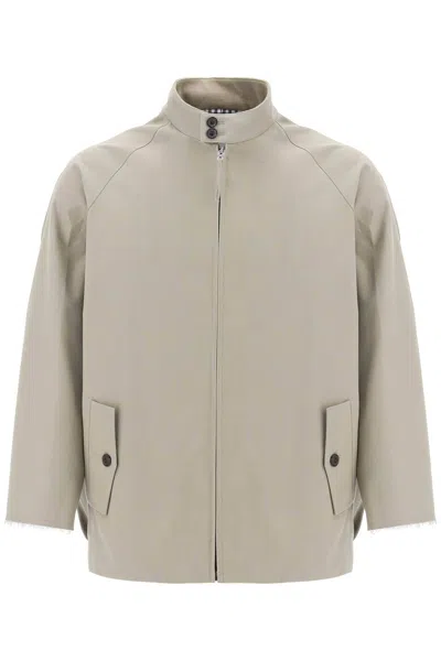 Maison Margiela "jacket With Curved Back In Khaki