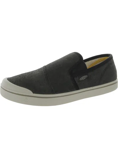 Keen Eldon Harvest Mens Leather Lifestyle Slip-on Sneakers In Grey