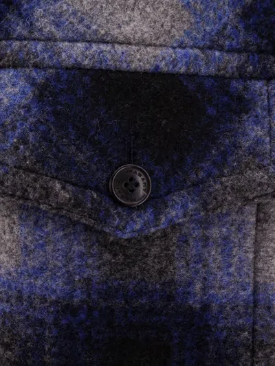 Isabel Marant Sleeveless Jacket With Tartan Motif In Azul