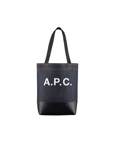 Apc A.p.c. Axel Small Denim Tote Bag Women In Iak