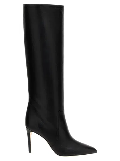 Paris Texas Leather Stiletto Knee Boots In Black