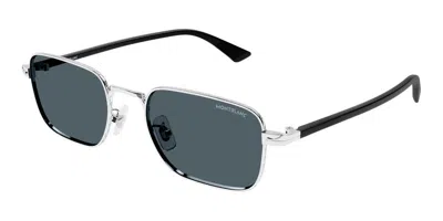 Montblanc Eyewear Rectangle Frame Sunglasses In Black